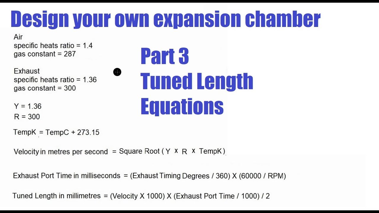 How to Design a Two Stroke Expansion Chamber Performance Exhaust - Step 3