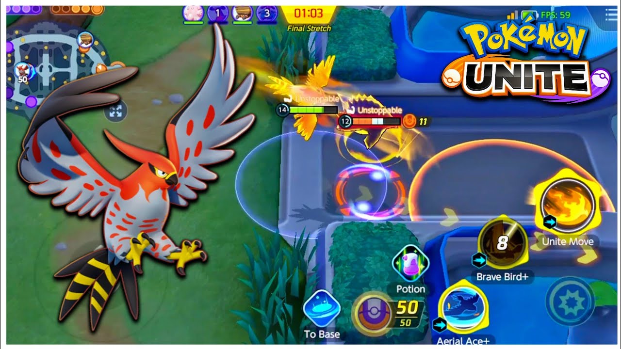 Pokemon Unite ! Talonflame toh zabardast hai ! Pokemon Unite Hindi Gameplay ! 