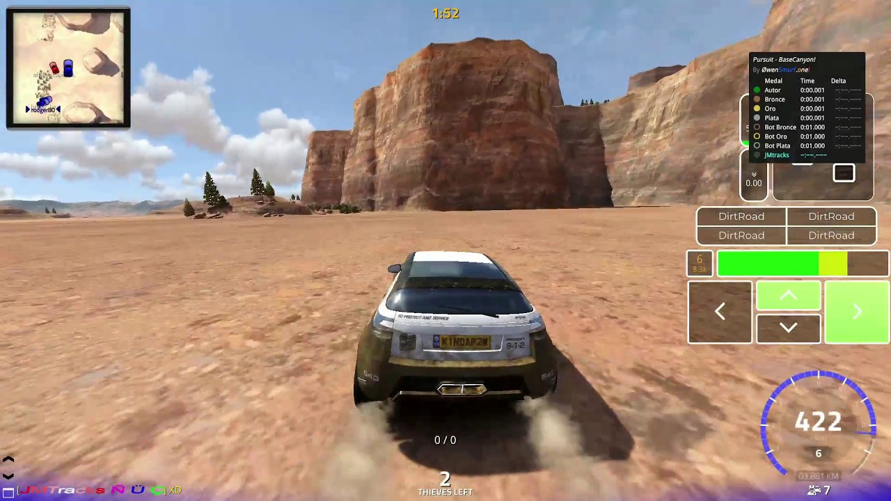 Persecución a altas velocidades con voces policiales