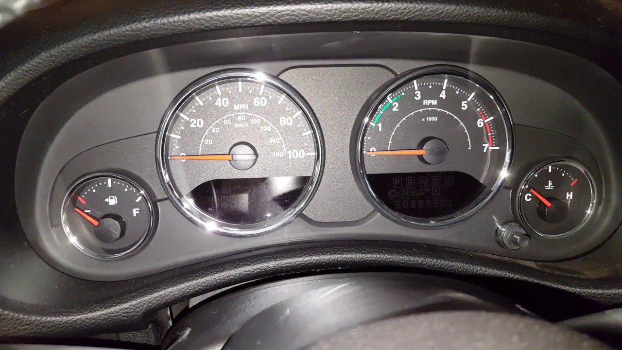 How to run a Diagnostic Check on 2011 Jeep Wrangler JK Instrument Cluster
