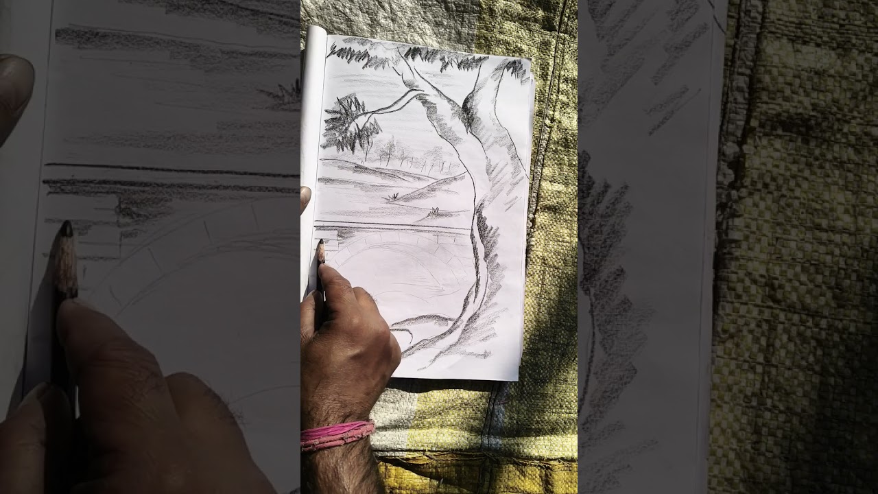 #how to draw village landscape 