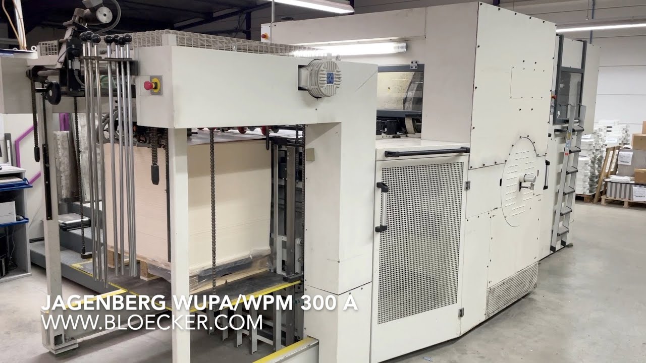 Die cutting machine Jagenberg Wupa/WPM 300 A -  for immediate sale