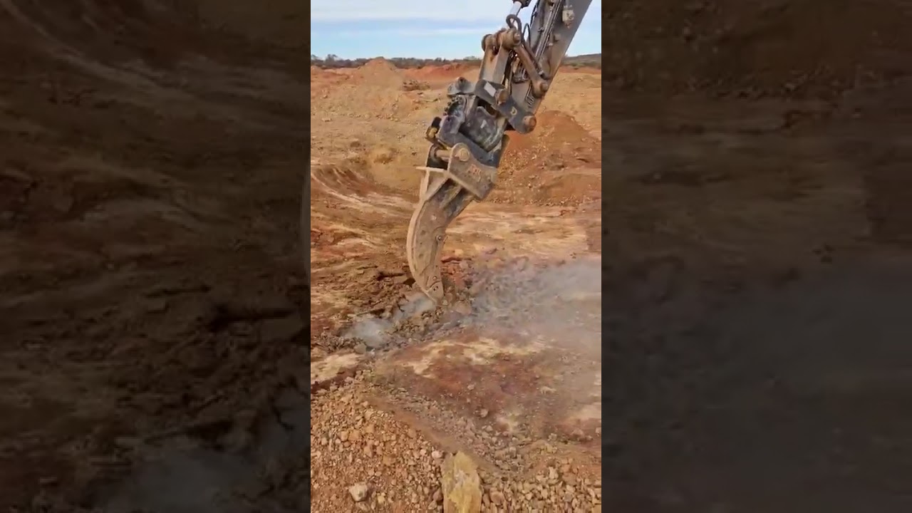 Breaking through caprock with the ripper to free those hidden gold nuggets!  