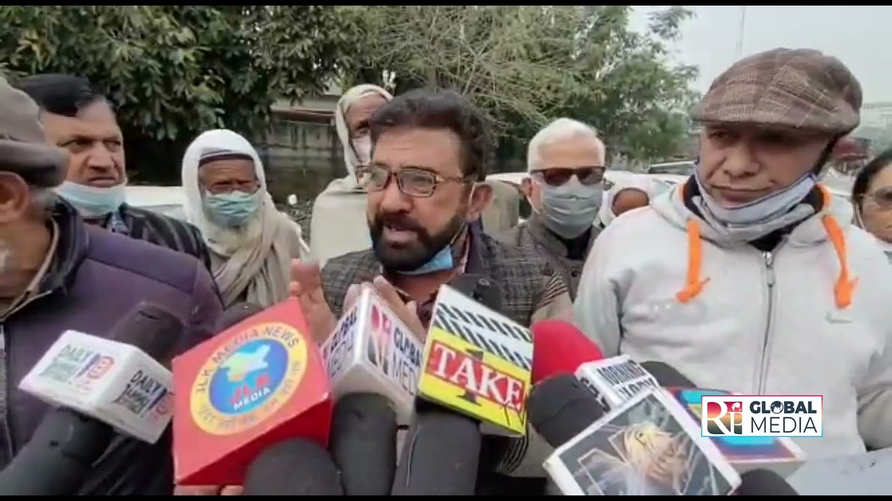 The Activists of Lok Manch Jammu hold protest at Press Club Jammu