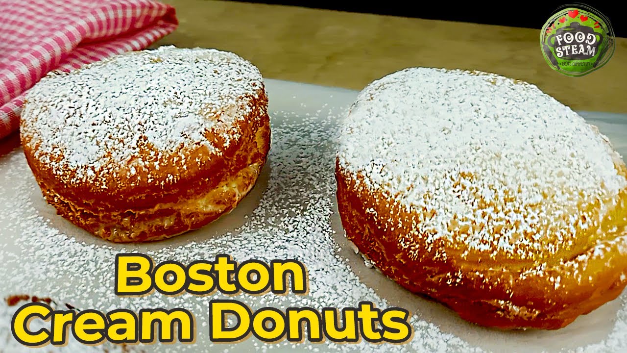 Donuts | Boston Cream Donuts | Donuts Recipe Easy Homemade By Food Steam