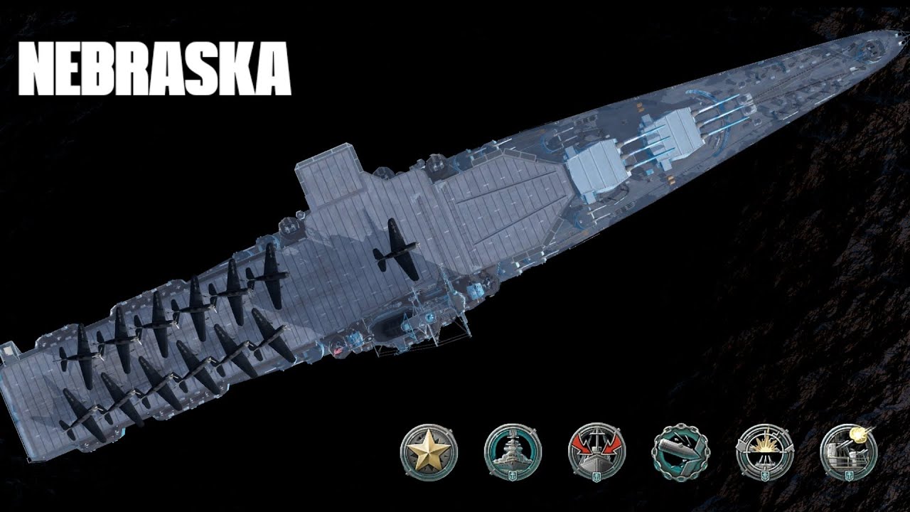 Nebraska , Battle Carrier 100k damage | World of Warships Blitz