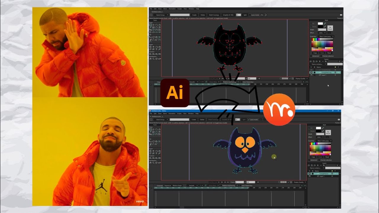 Importando Arquivos Adobe Ilustrator para MOHO Animation