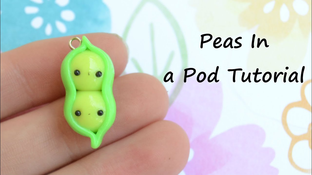 2 Peas in a Pod Polymer Clay Charm Tutorial