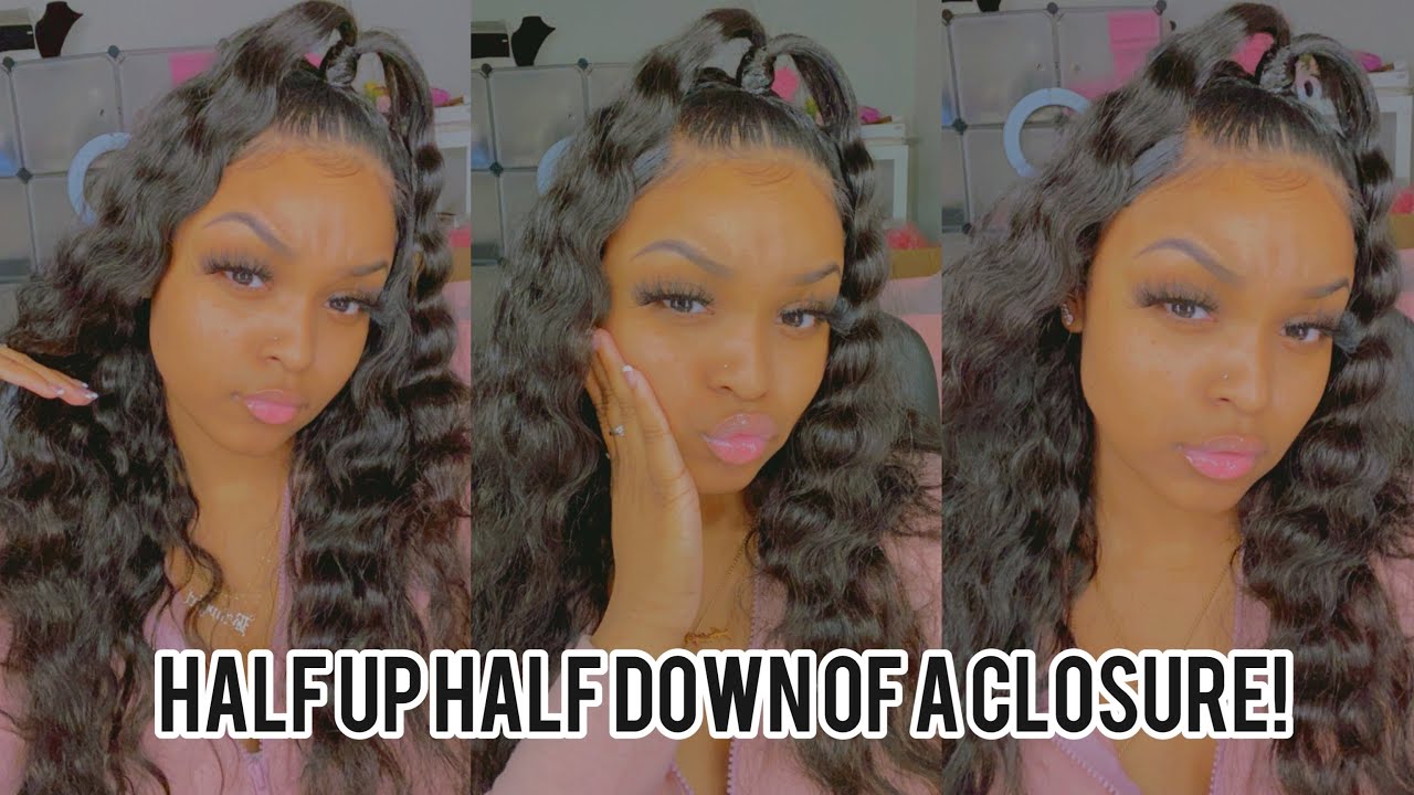 * MUST WATCH * HALF UP HALF DOWN ON 4x4 LACE CLOSURE WIG ! Ft. IshowHair |Ari J.