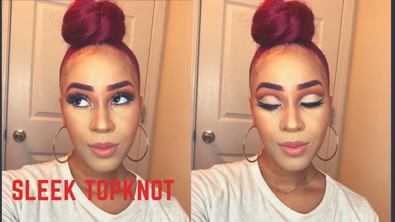 SLEEK TOPKNOT BUN USING KANEKALON HAIR | QUICK AND EASY PROTECTIVE STYLE