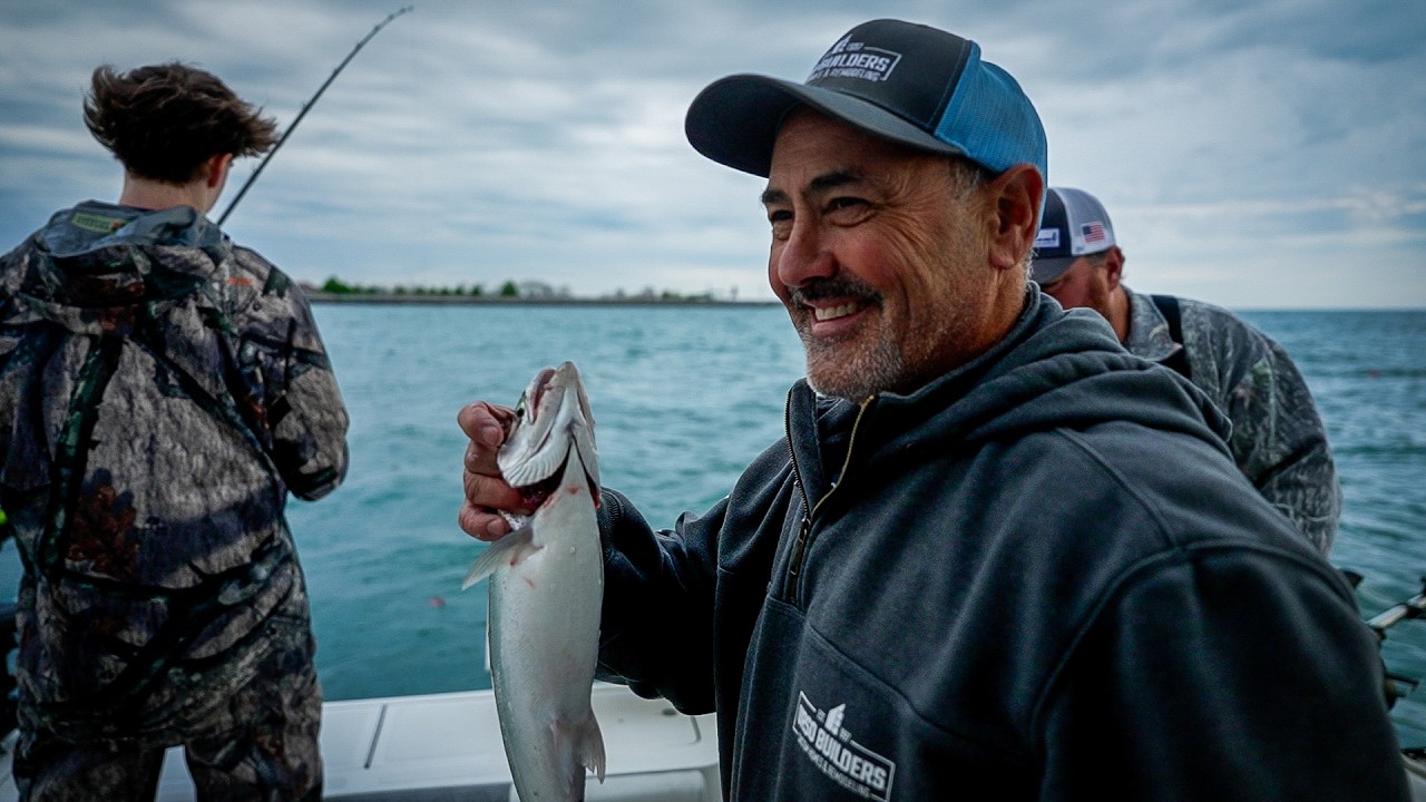 Lake Michigan GIANTS! Insane Coho Salmon Action