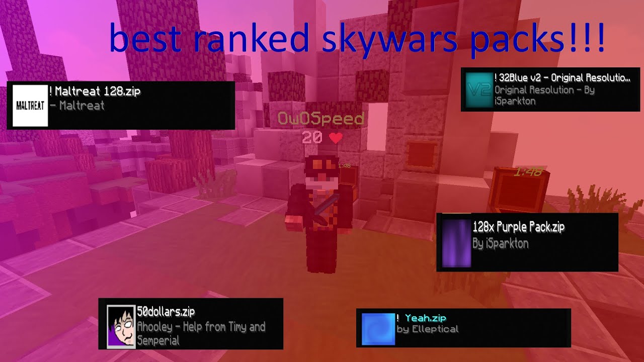 TOP 5 Texture Packs for RANKED SKYWARS!