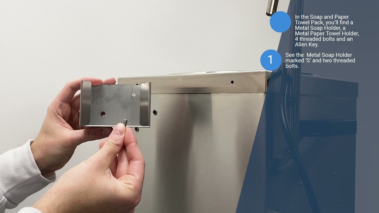 How to Fit Soap & Paper Towel Holder | Mobile Sink