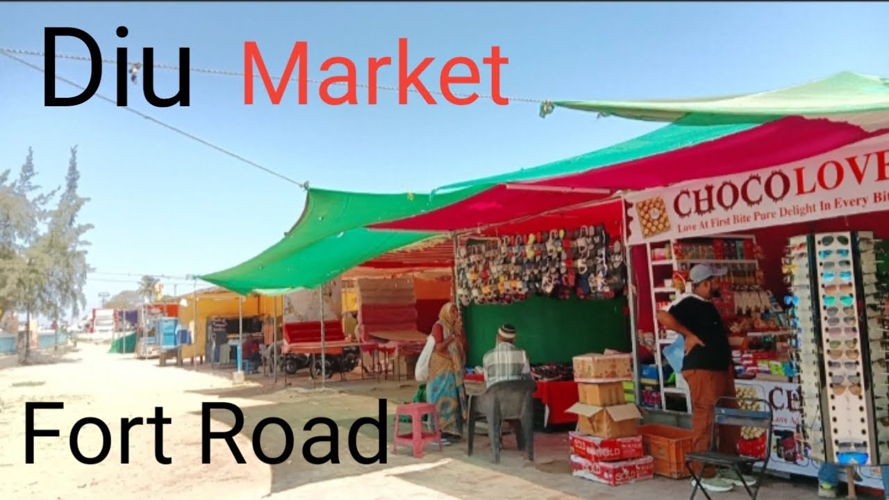 Market of Fort Road ,Diu ||best shopping Market ||