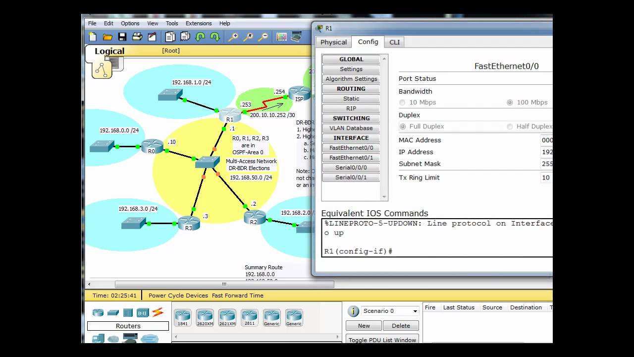 OSPF DR/BDR elections using Packet Tracer - Part 4