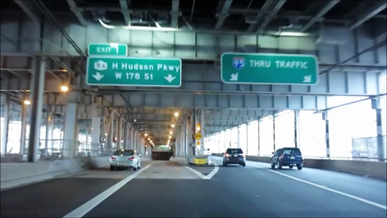 ENTERING MANHATTAN ON GEORGE WASHINGTON BRIDGE FROM NEW JERSEY