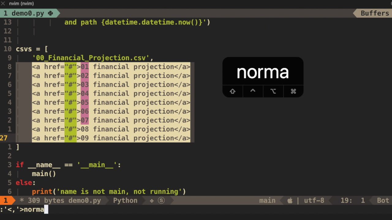 Vim Macro for repetitive tasks