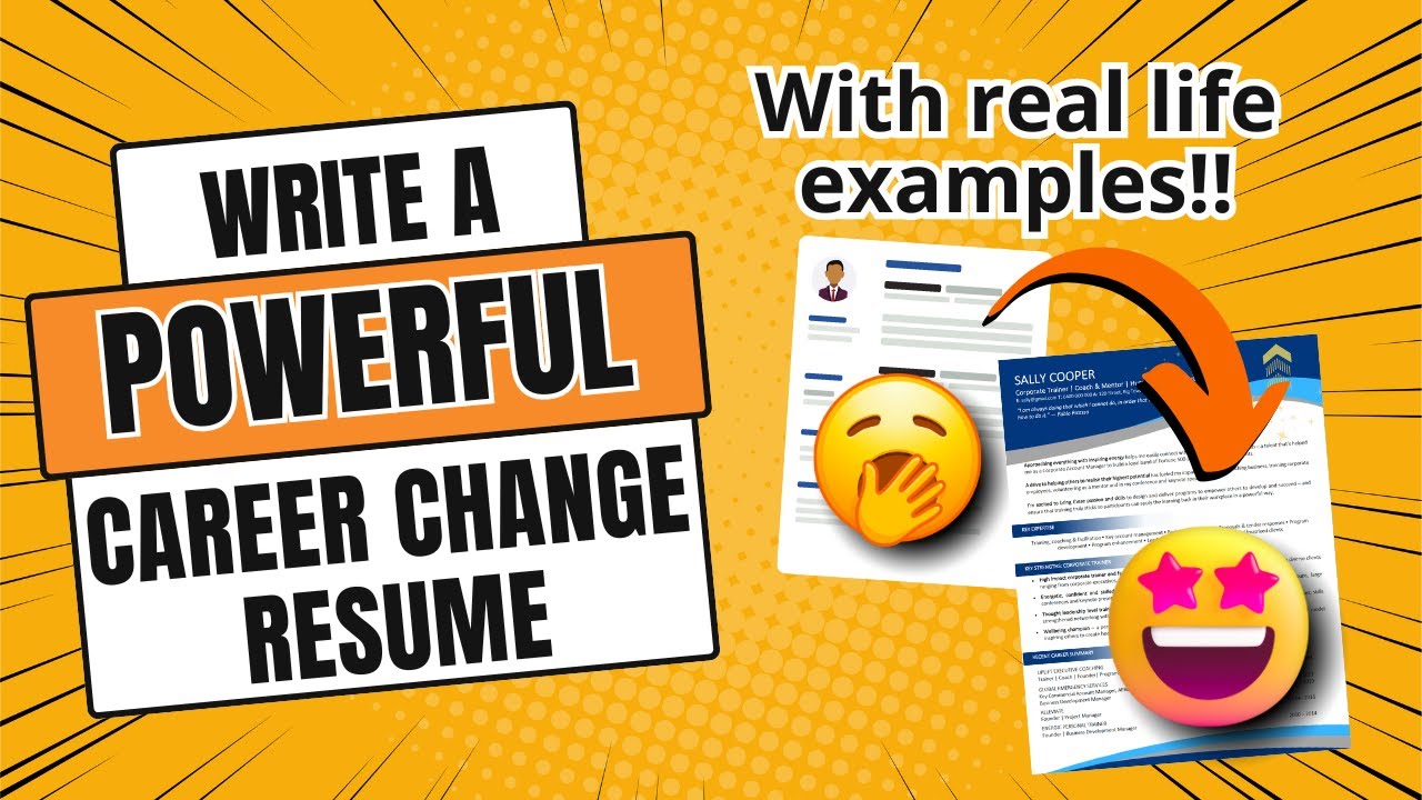 How to Write a Career Change CV | Job Winning Resume Examples