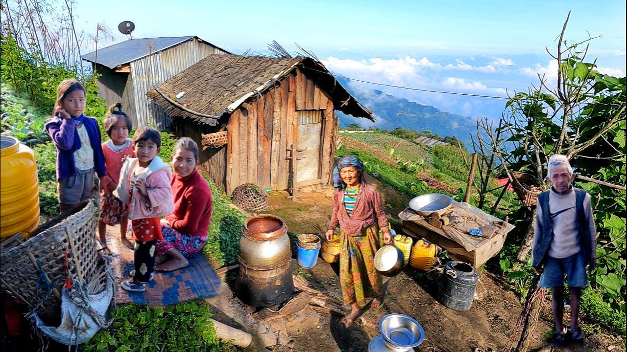 Nepal Village Farming Life style | Organic Crops and Vegetables | BijayaLimbu