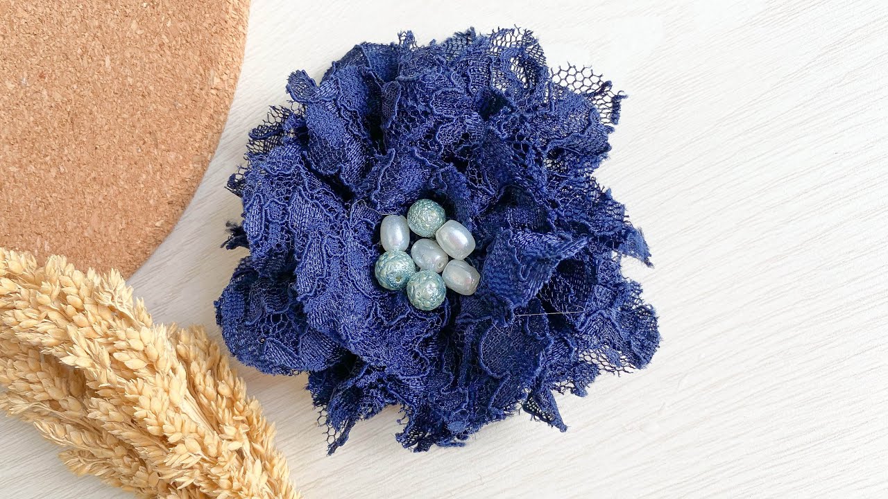 Fabric flower DIY - bunga dari kain brokat
