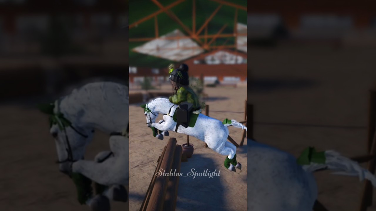 Indoor eventing ASMR! Voice over #roblox #ASMR #strideway #horse #jumping #eventing #viral #game
