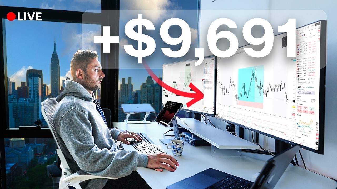 ТОРГОВЛЯ КРИПТОВАЛЮТОЙ В ПРЯМОМ ЭФИРЕ &mdash; Как я заработал $9 691 при риске $2 000 (Моя стратегия 10x)