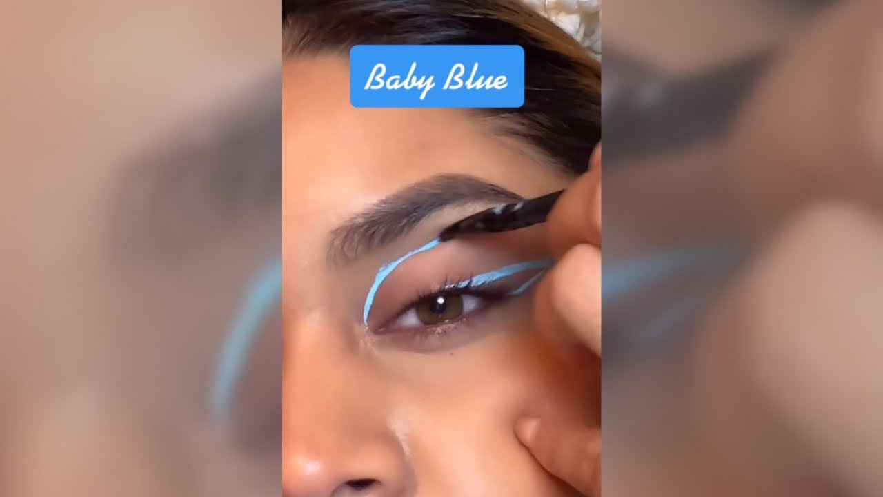 Easy graphic eyeliner tiktok tutorial🦋