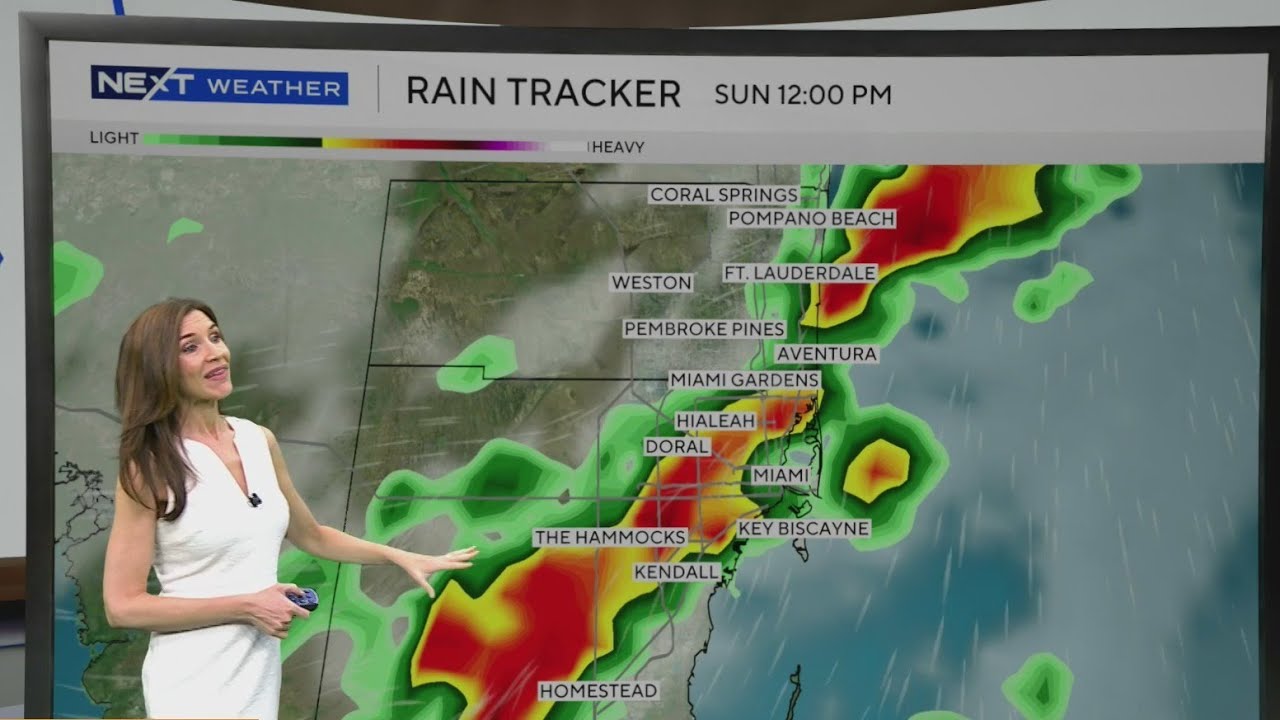 Warm, cloudy Sunday for South Florida as scattered showers, few storms possible ahead of cold front
