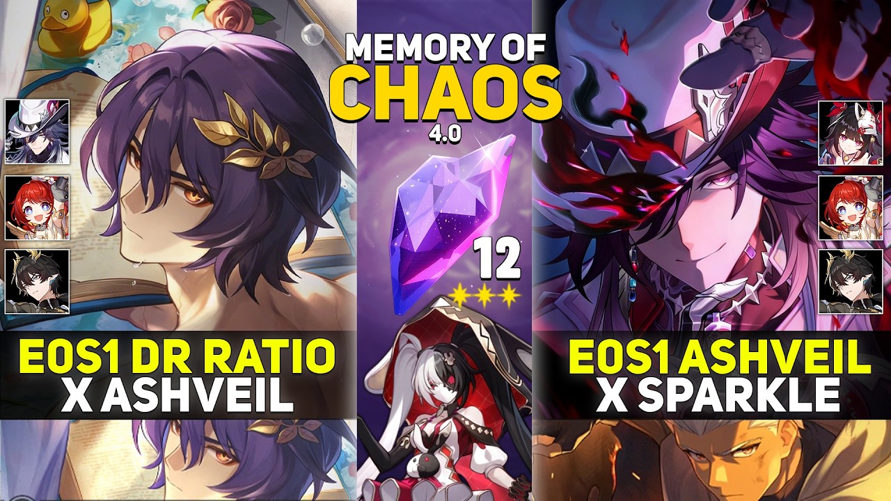E0S1 Dr Ratio x Ashveil & E0S1 Ashveil x Sparkle | Memory Of Chaos 12 | Honkai Star Rail 4.0