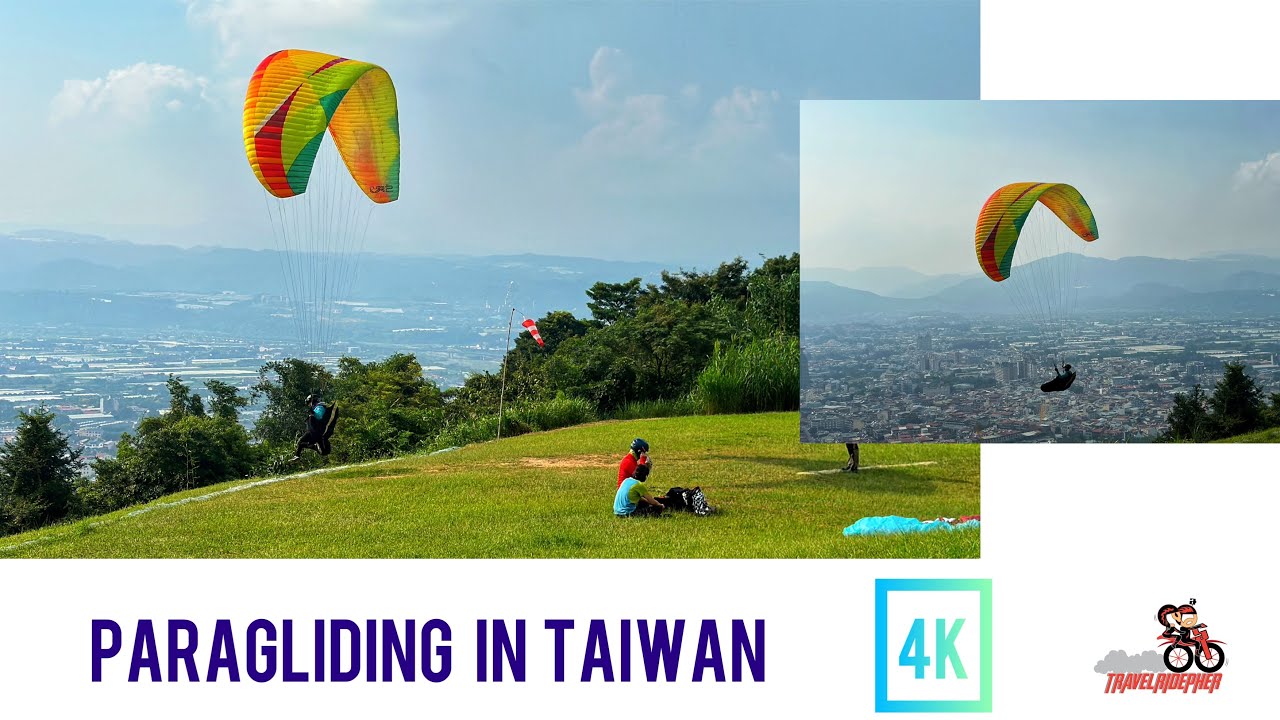 Taiwan Travel Guide: #Paragliding in  one of the famous spot in Puli, Nantou #taiwan #famous #虎頭山