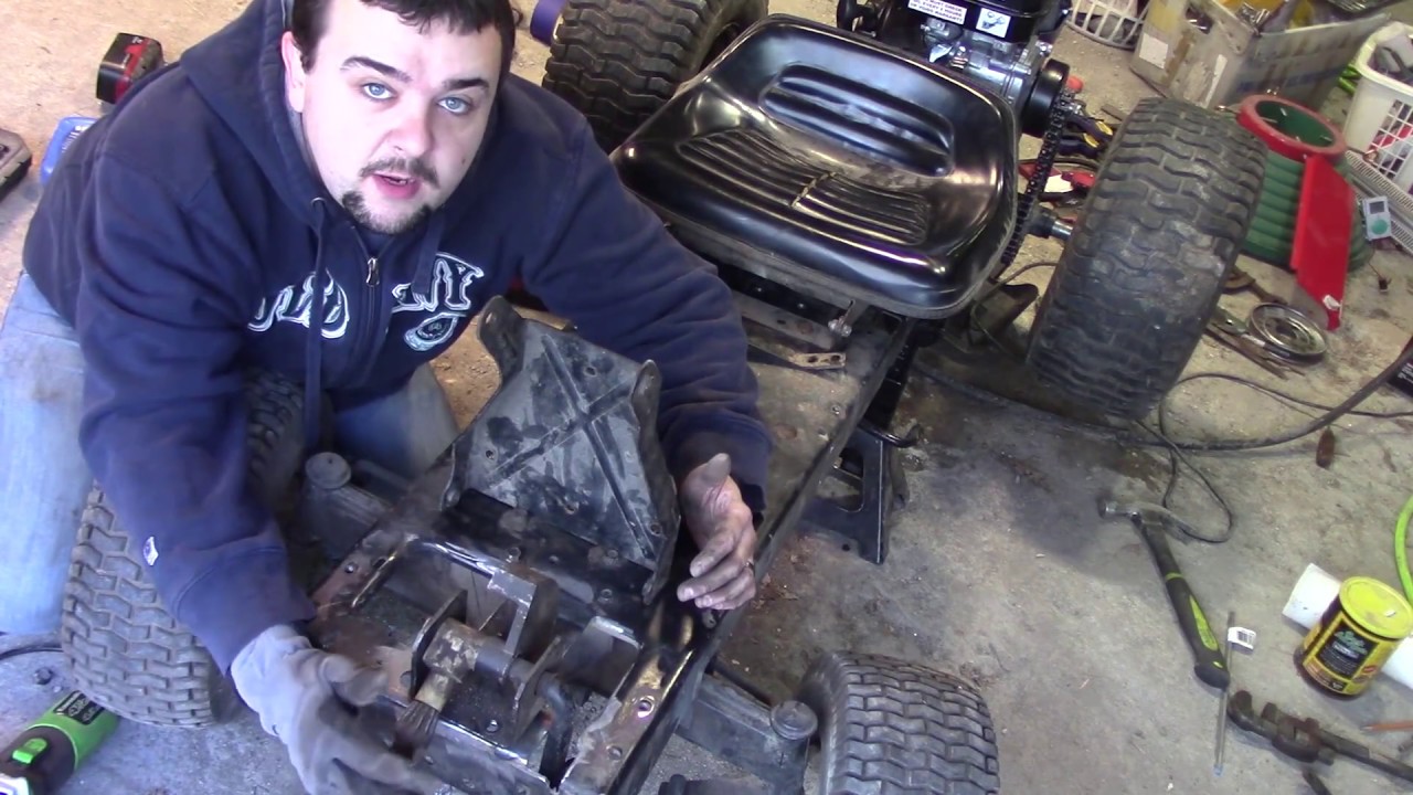 Craftsmen Tractor to Go Kart Conversion - Part 9 - Steering Finale / mounting