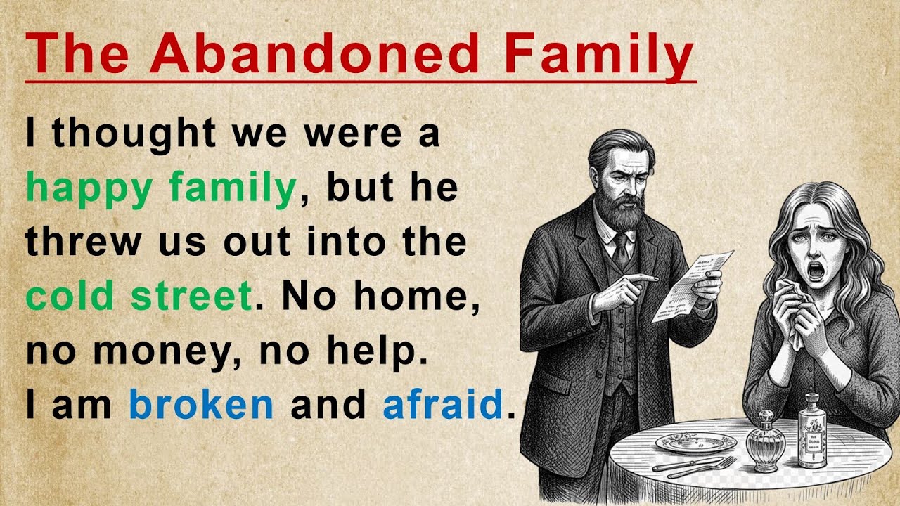Learn English With Stories⭐️The Abandoned Family | Level 2 English Listening & Speaking Practice