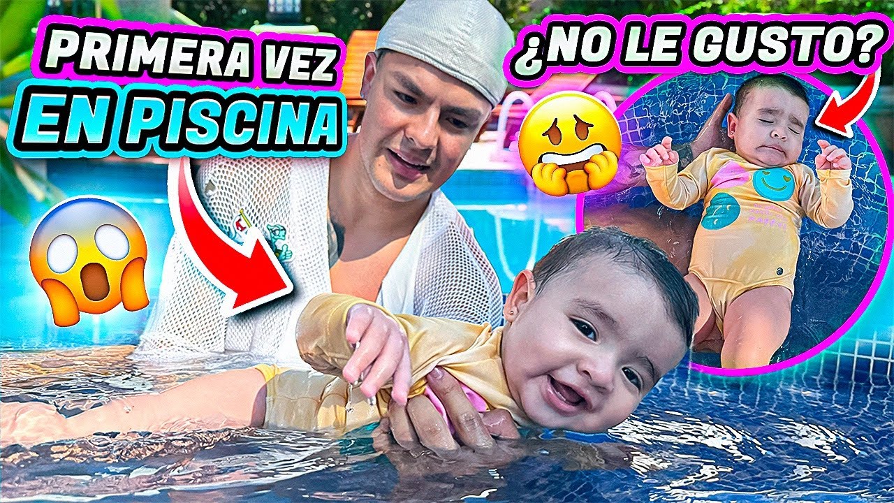 PRIMERA VEZ QUE MI HIJA ISABELLA ESTA EN PISCINA😱❤️ Carlos & Adri