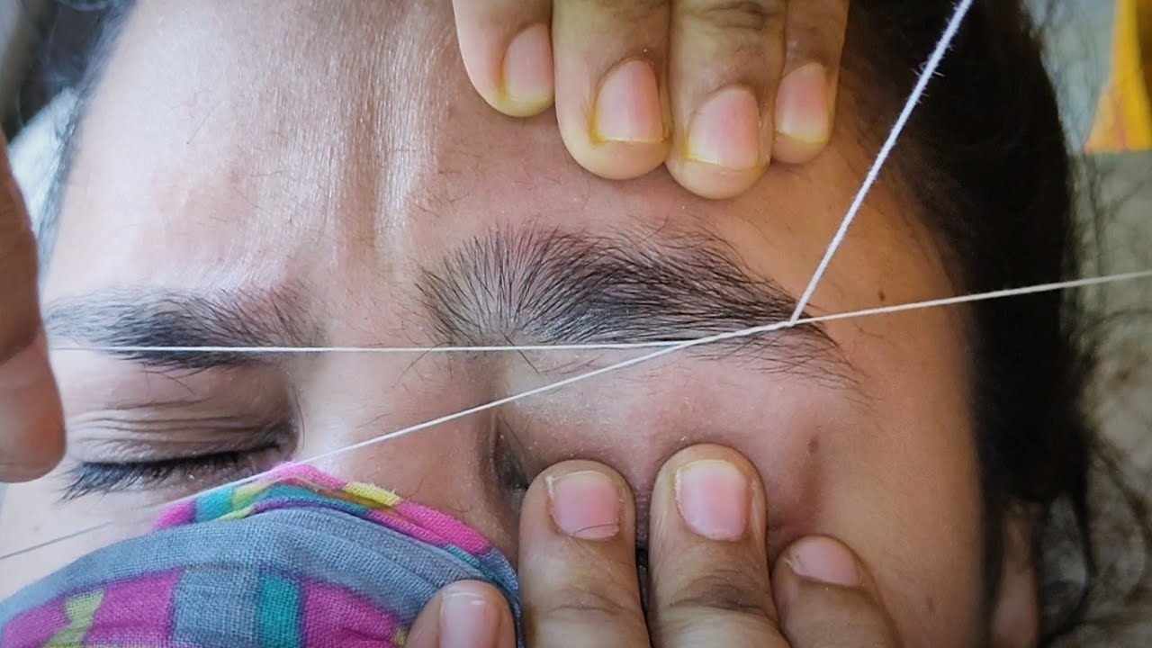 HOW TO MAKE A EYEBROWS FIRST TIME | EYEBROW THREADING | FOREHEAD THREADING TUTORIAL @RitaBhatia.