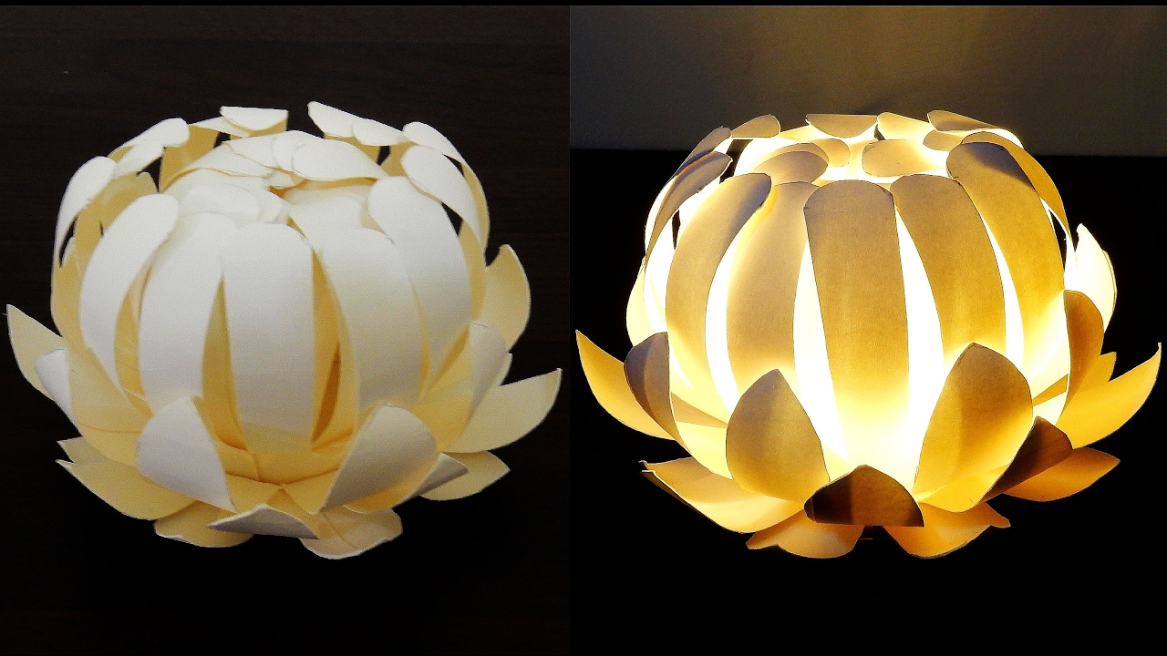Paper cup flower lamp - how to make a protea lantern from paper cups - EzyCraft
