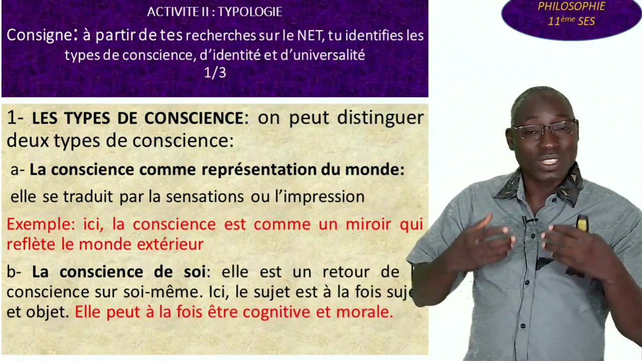 11è SES leçon1 Conscience Identité Universalité