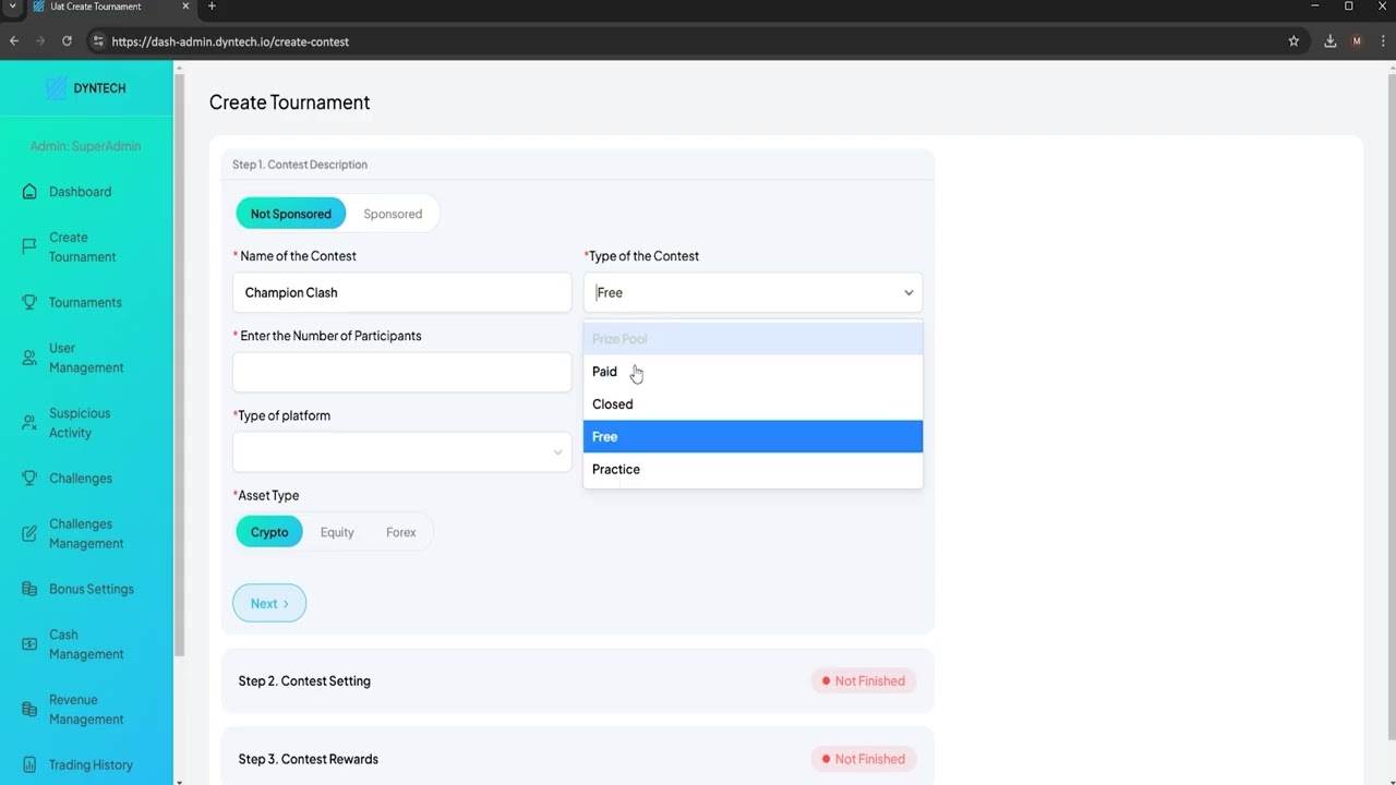 How to Create a Tournament on DynTech Prop