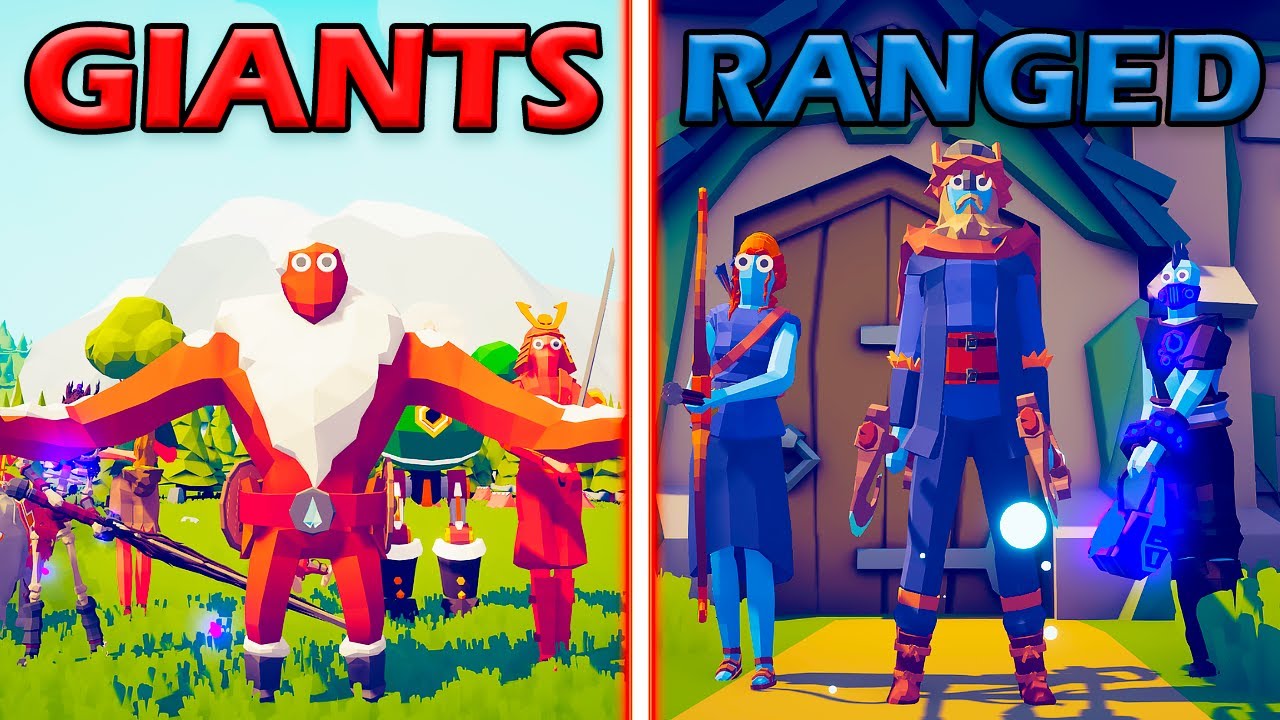 GIANT UNITS TEAM vs RANGED UNITS TEAM - Totally Accurate Battle Simulator | TABS