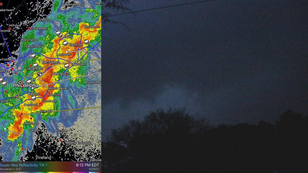 SEVERE THUNDERSTORM HITS NEW JERSEY! 4/29/21 | HEAVY WINDS