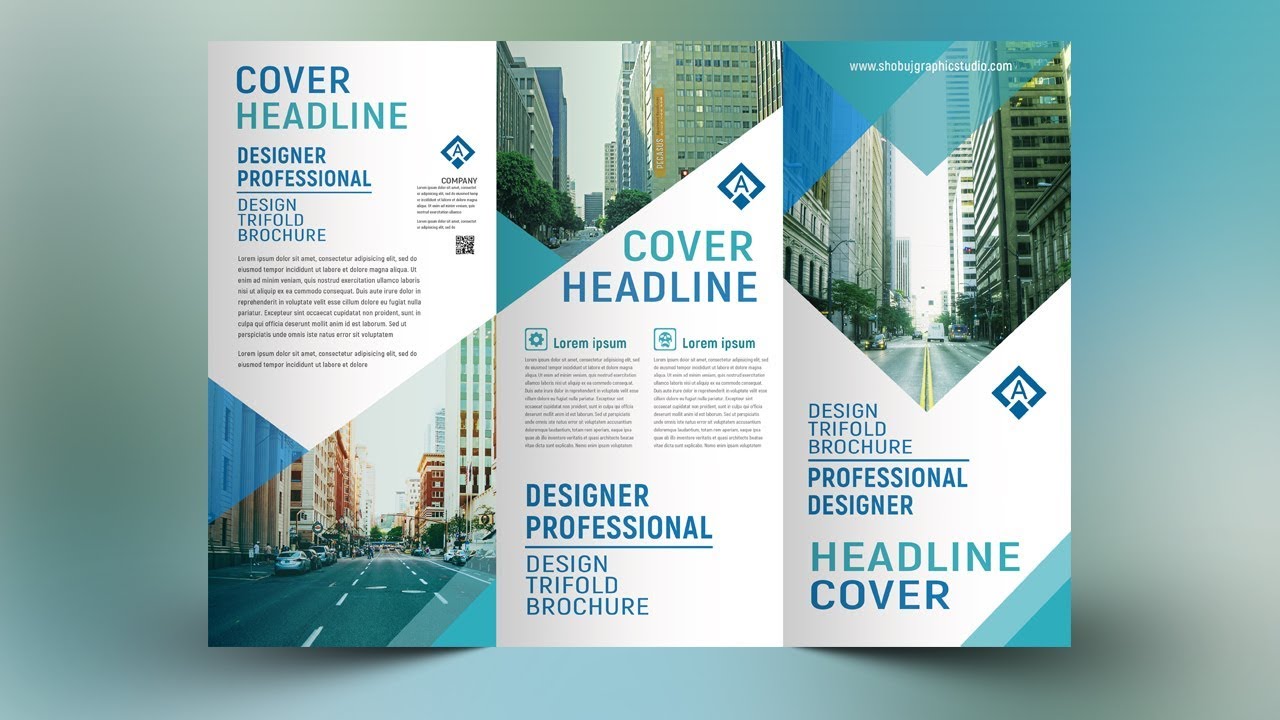 Tri Fold Brochure Design - In Photoshop cc tutorial 2018