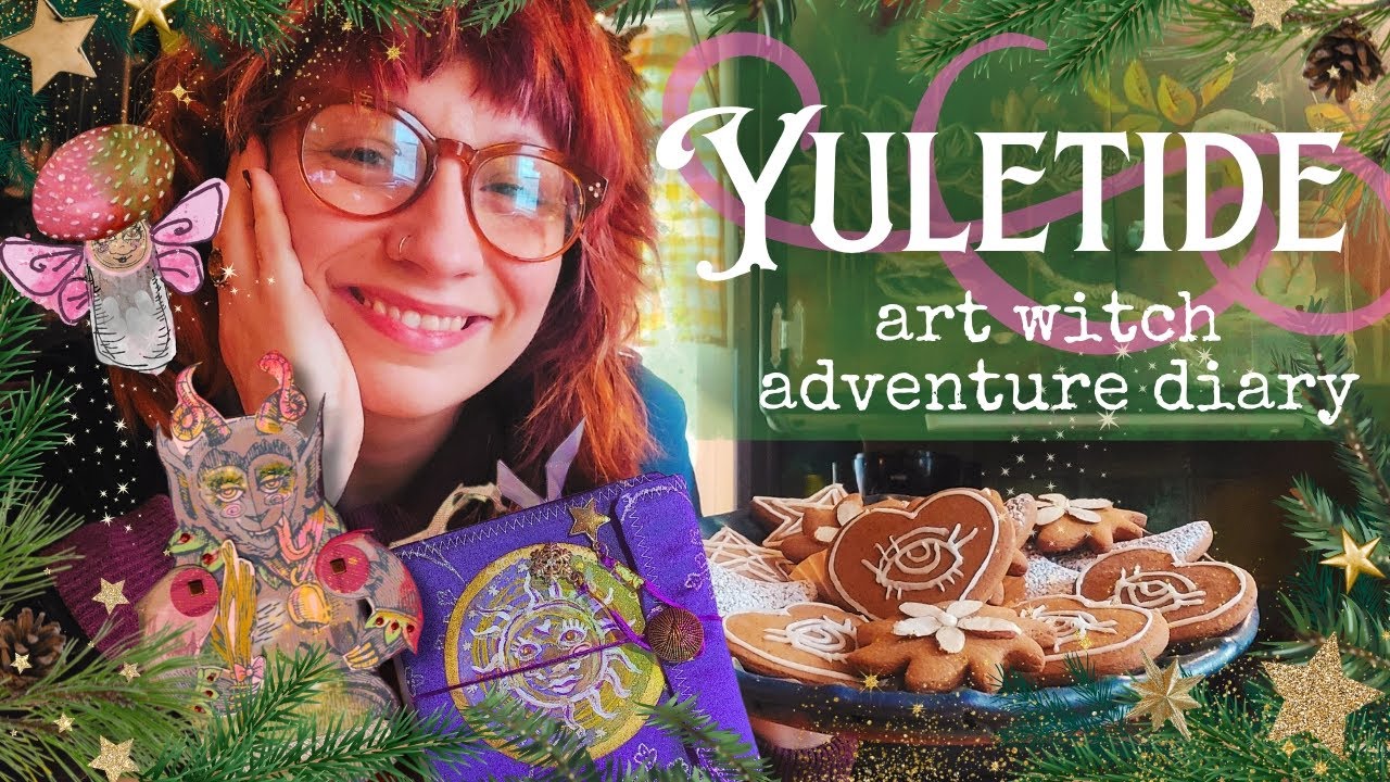 🍄Yuletide Art Witch Diaries ❄️ Winter Grimoire Flip 👹 Krampus Parade🕯️Kitchen Witching