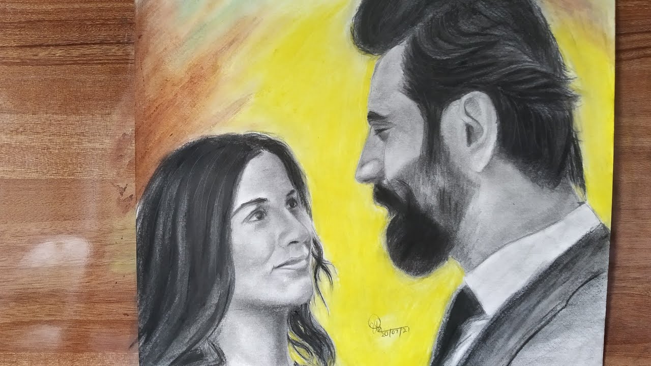 Drawing Cansu Tuman and Gökberk demirci Portrait (Requested)