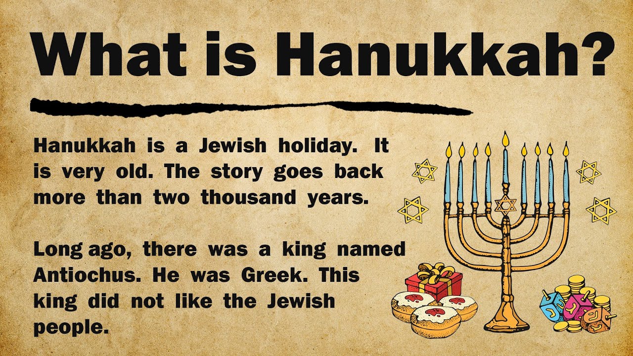 What Is Hanukkah? 🕎|| Learn English Through Story Level 3 || Graded Reader 🎧📚