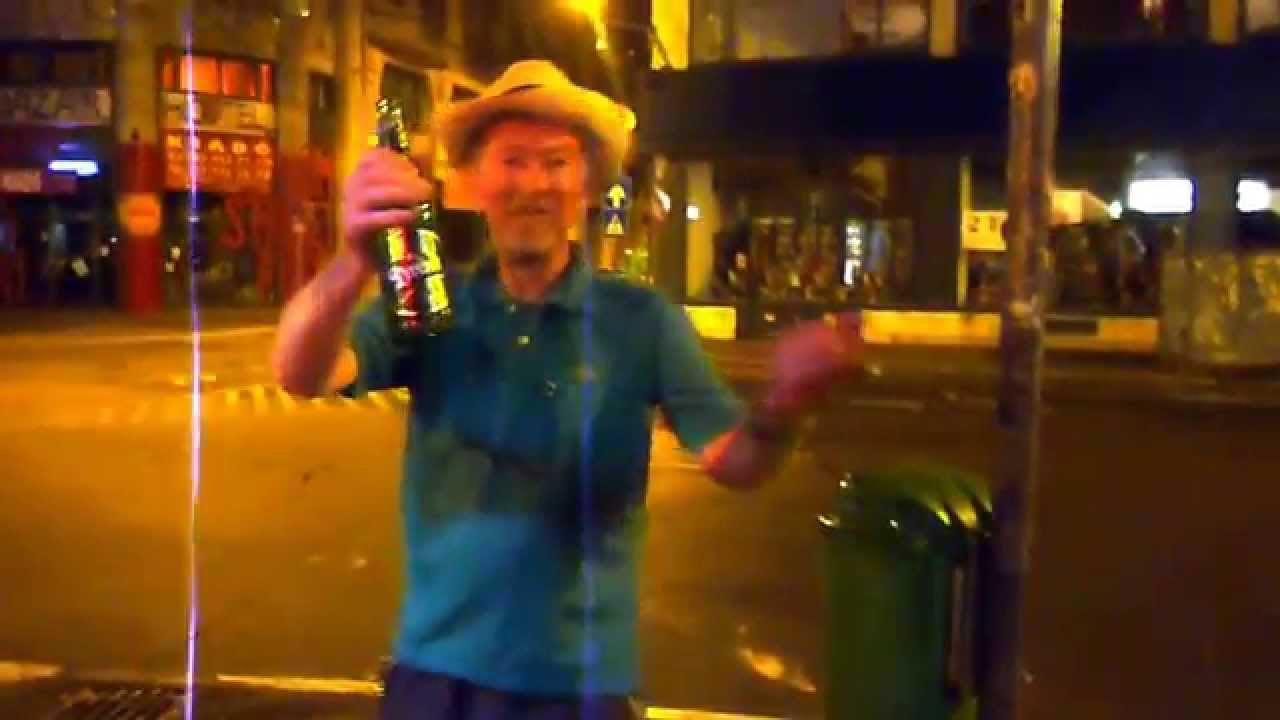 Bob looking for beer in Budapest dustbins
