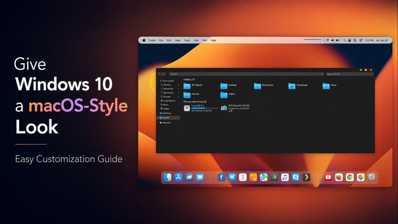 Make Windows 10 Look Like macOS in a Few Minutes - Simple & Easy