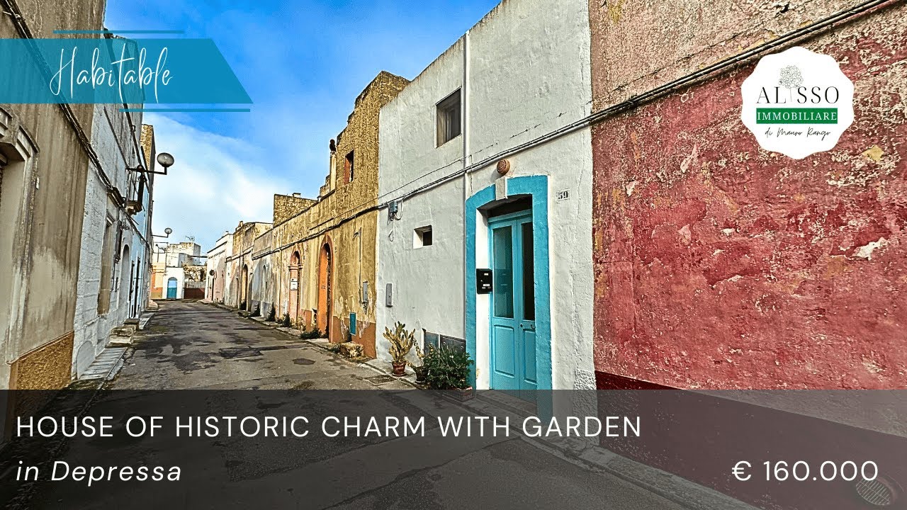 House of historic charm with garden in the heart of Depressa – for sale (habitable condition)