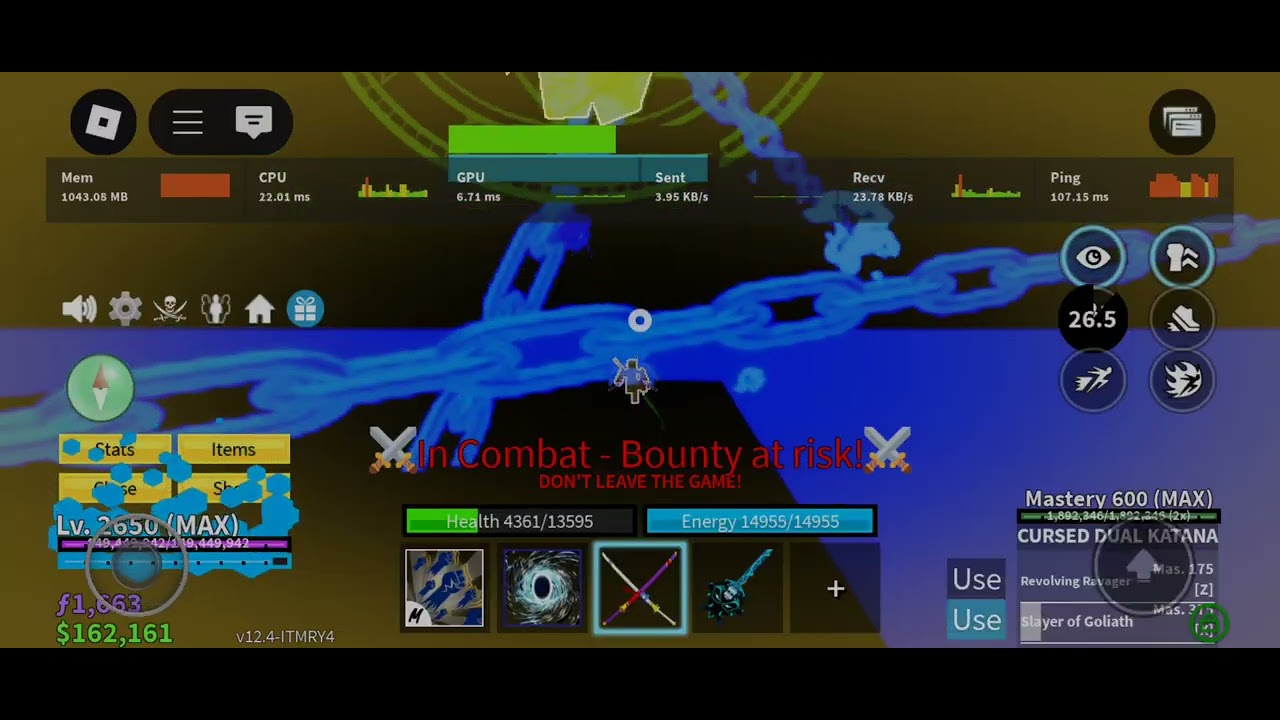 I was pvping my brother (he chooses my build) 