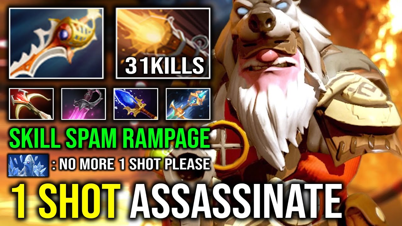WTF 1 Shot Assassinate Unlimited Skill Spam Rampage Khanda Daedalus Sniper Deleted Counter Dota 2