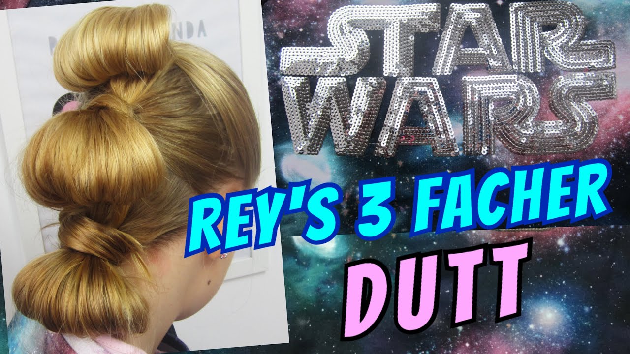 STAR WARS Frisur ✨ 3-facher Dutt ✨ Karneval Kostüm Rey