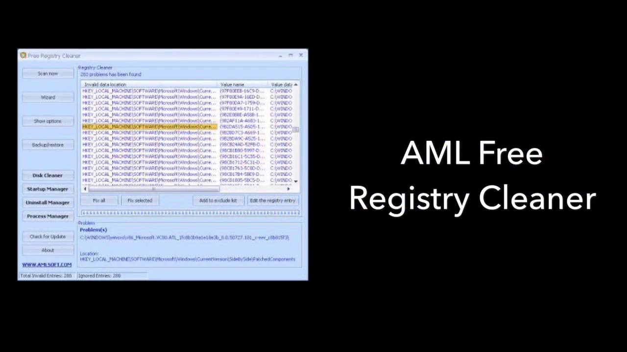 Free registry file clean software & Download